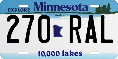 MN license plate 270RAL