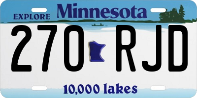 MN license plate 270RJD