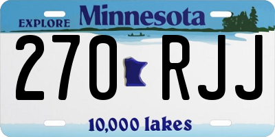 MN license plate 270RJJ