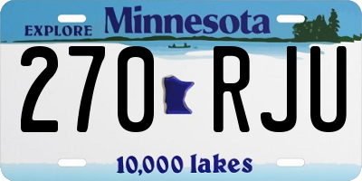 MN license plate 270RJU