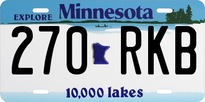 MN license plate 270RKB