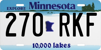MN license plate 270RKF