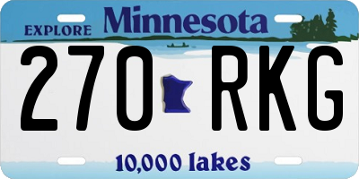 MN license plate 270RKG