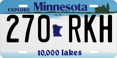 MN license plate 270RKH
