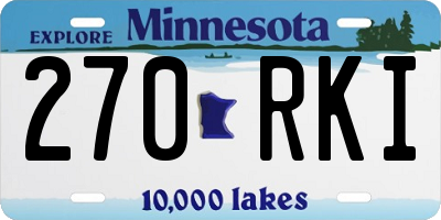 MN license plate 270RKI