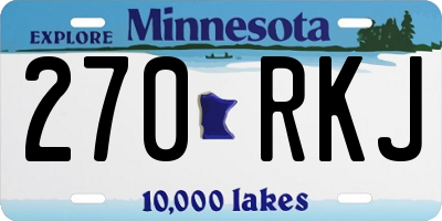MN license plate 270RKJ