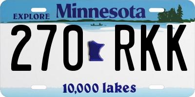 MN license plate 270RKK