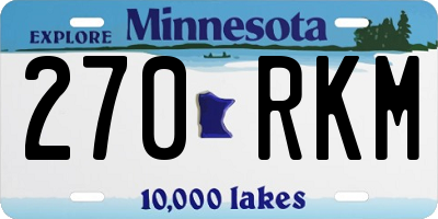 MN license plate 270RKM