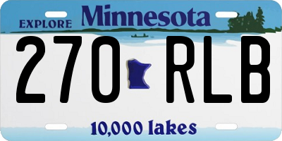 MN license plate 270RLB