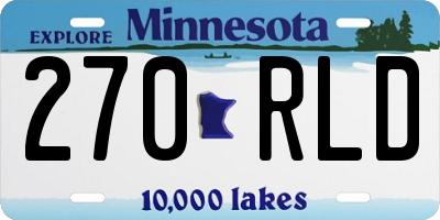 MN license plate 270RLD