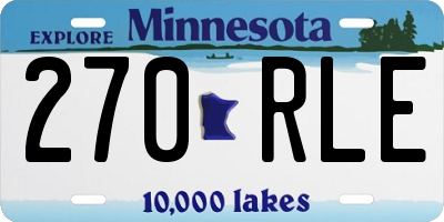 MN license plate 270RLE