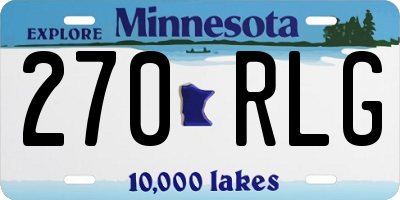 MN license plate 270RLG