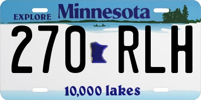 MN license plate 270RLH