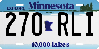 MN license plate 270RLI