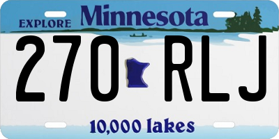 MN license plate 270RLJ