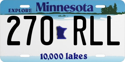 MN license plate 270RLL