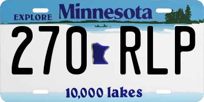 MN license plate 270RLP