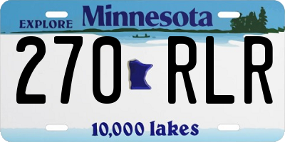 MN license plate 270RLR