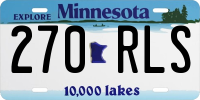 MN license plate 270RLS