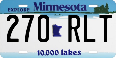 MN license plate 270RLT