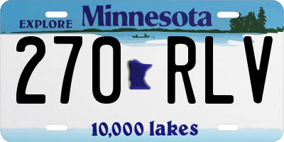 MN license plate 270RLV