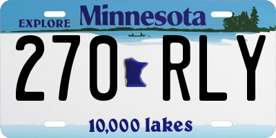 MN license plate 270RLY