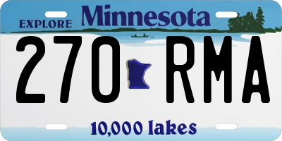 MN license plate 270RMA