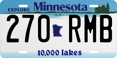 MN license plate 270RMB