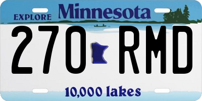MN license plate 270RMD
