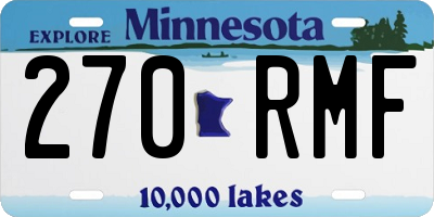 MN license plate 270RMF