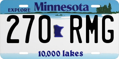 MN license plate 270RMG