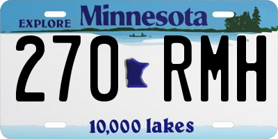 MN license plate 270RMH