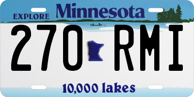 MN license plate 270RMI