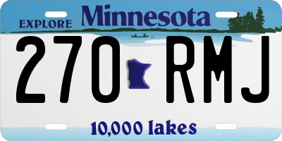 MN license plate 270RMJ