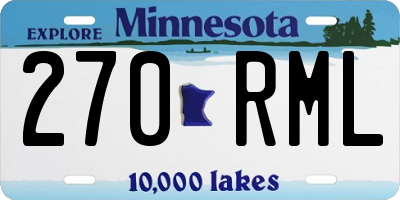 MN license plate 270RML