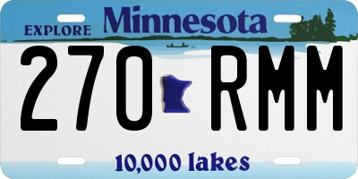MN license plate 270RMM