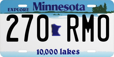 MN license plate 270RMO