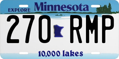MN license plate 270RMP