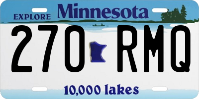 MN license plate 270RMQ