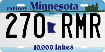 MN license plate 270RMR