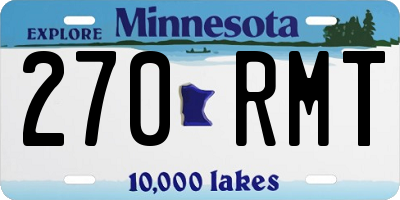 MN license plate 270RMT