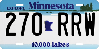 MN license plate 270RRW