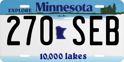 MN license plate 270SEB