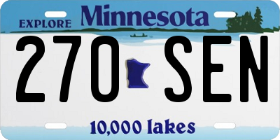 MN license plate 270SEN
