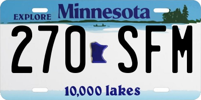 MN license plate 270SFM