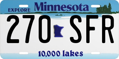 MN license plate 270SFR