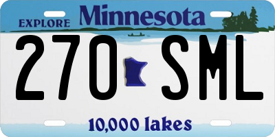 MN license plate 270SML