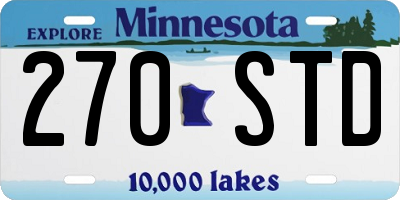 MN license plate 270STD
