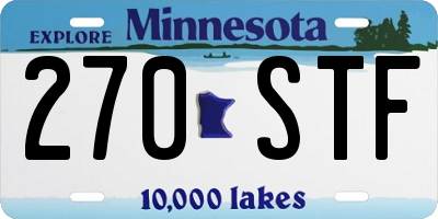 MN license plate 270STF
