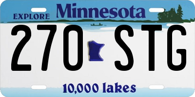 MN license plate 270STG